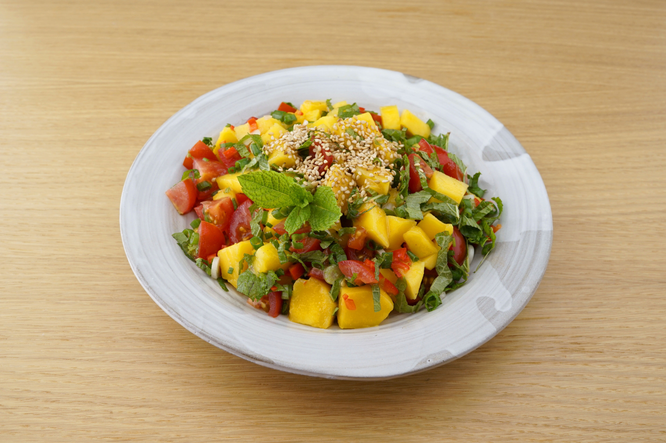 Mango-Salsa mit Sesam[-]öl