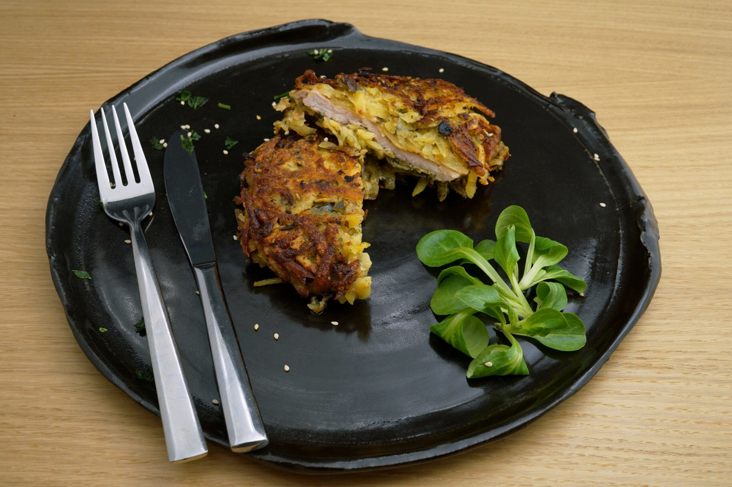 Steirisches Kaiser­schnitzel in Kartoffel­kruste