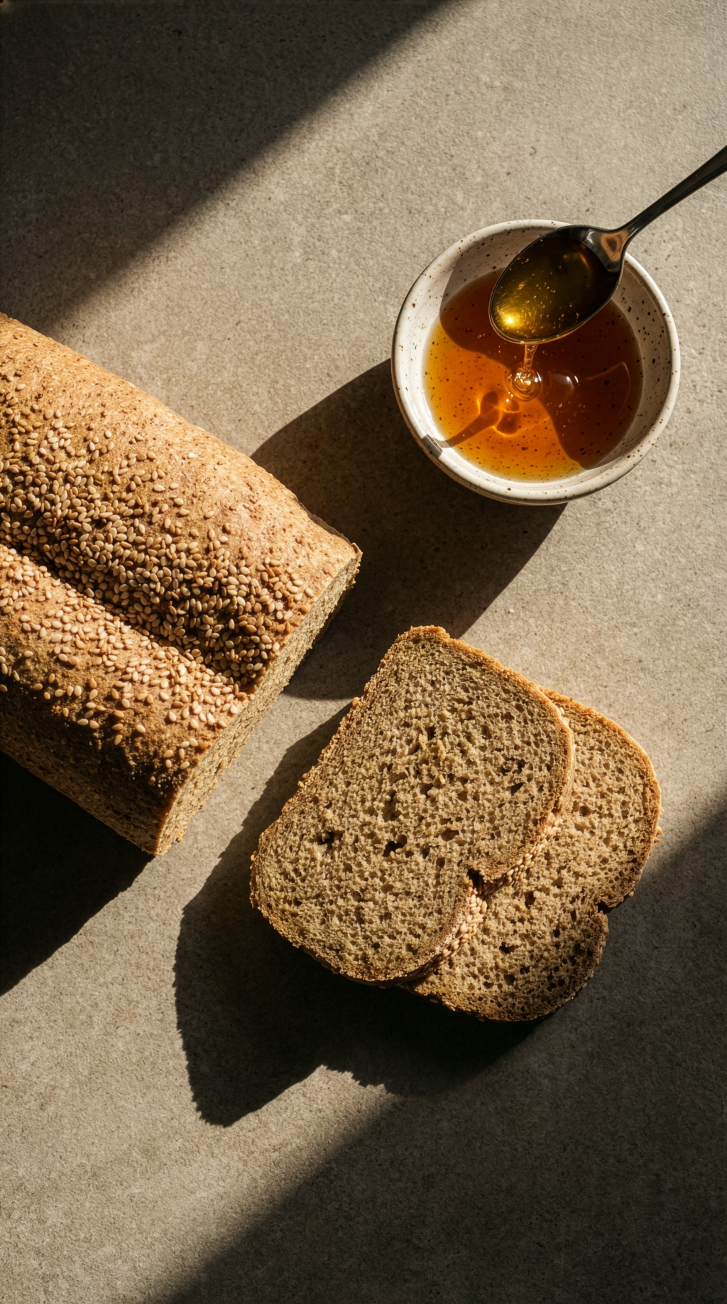 Luftiges Hirsebrot mit Sesammehl – Glutenfrei, vegan & aromatisch